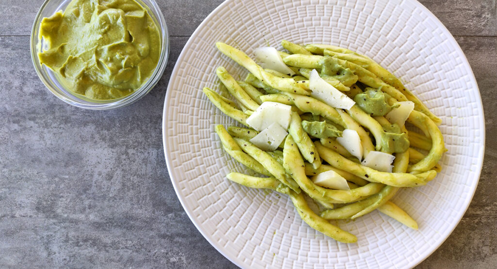 Pasta con pesto de brócoli