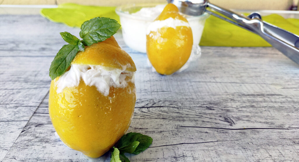 Helado de limón sin azúcar