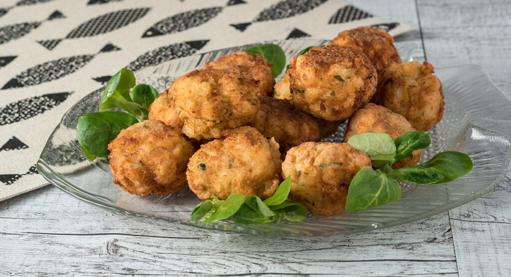 Albóndigas de merluza y gambas