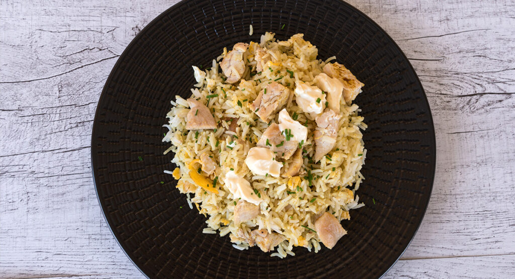 Arroz estilo thai con curry