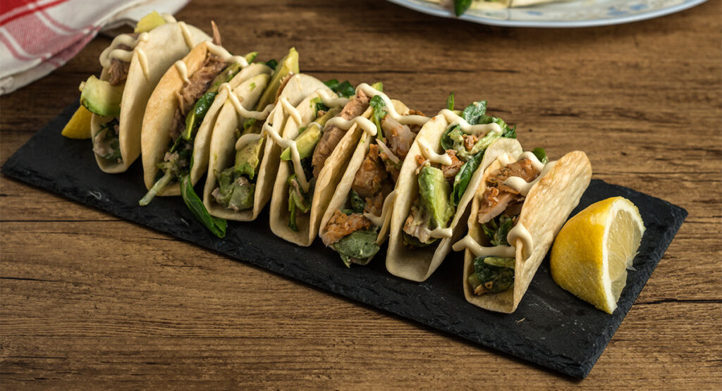 Tacos fríos rápidos (dos sabores)