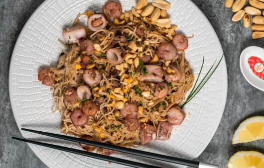 Pad Thai de calamar y gambas