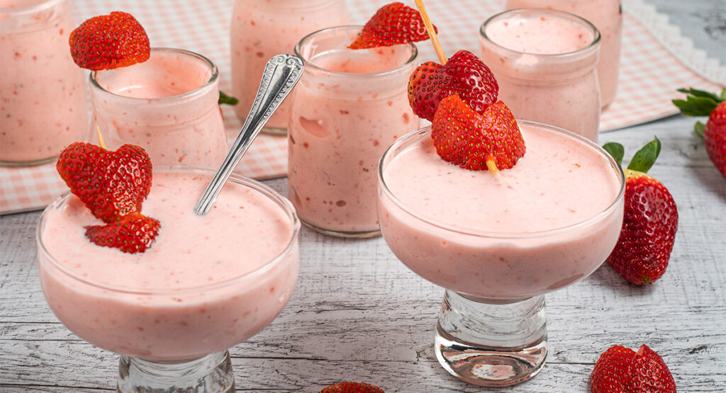 Espuma de fresas con cuatro ingredientes