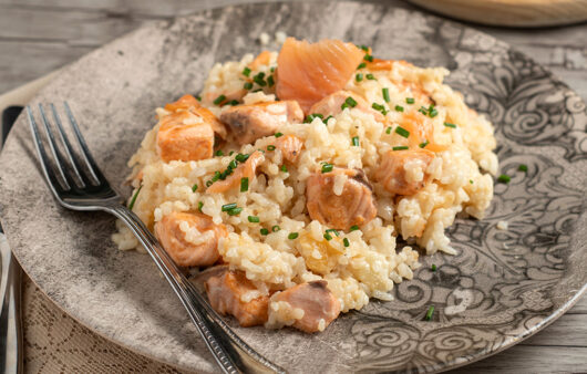 Risotto de salmón - Comiendobien