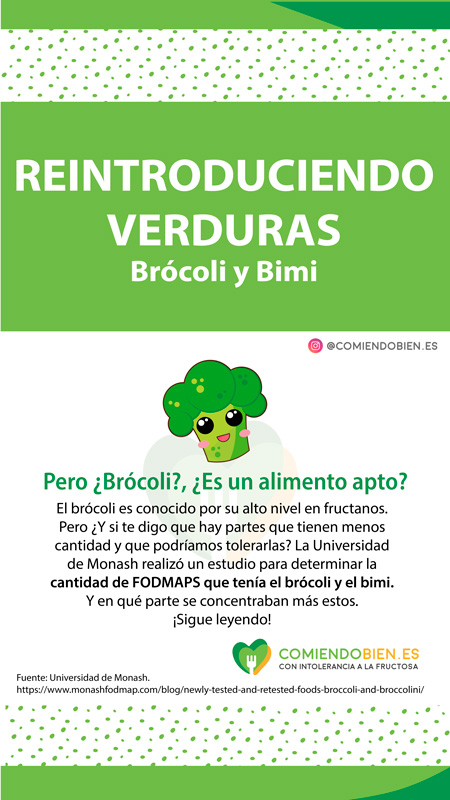 Brócoli intolerancia a la fructosa