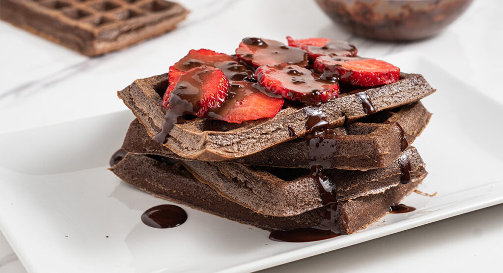 Gofres de chocolate saludables