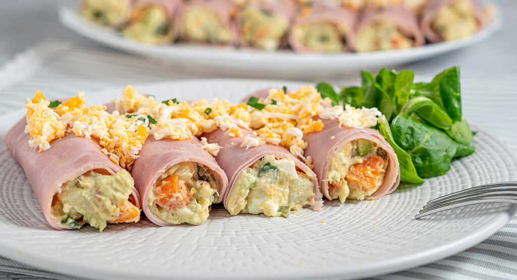 Canelones de verano con jamón de york