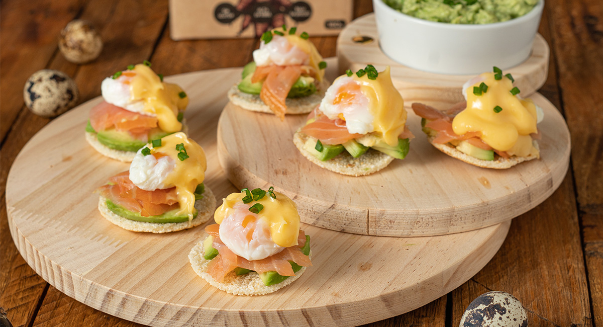 Huevos benedict de codorniz XS