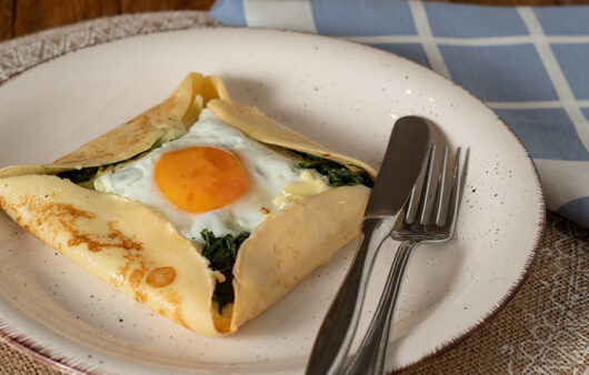 Galette Bretonne de espinacas y brie