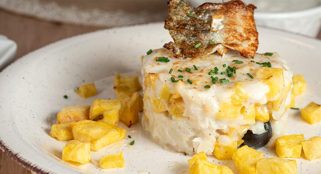 Bacalao con nata al estilo portugués