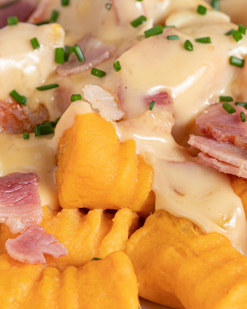 Ñoquis de batata a la carbonara