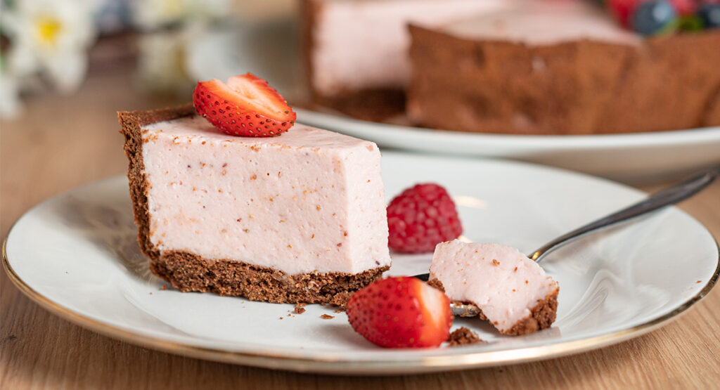 Tarta mousse de fresa