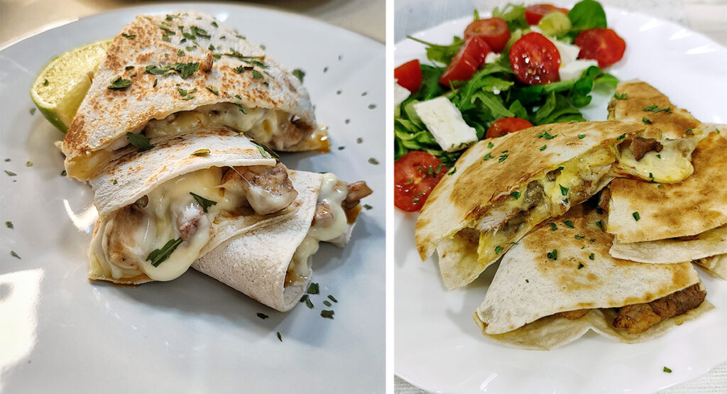 Quesadillas de pollo sin gluten