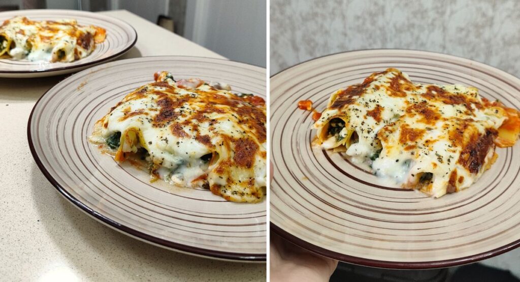 Canelones de espinacas con requesón (Sin Gluten)