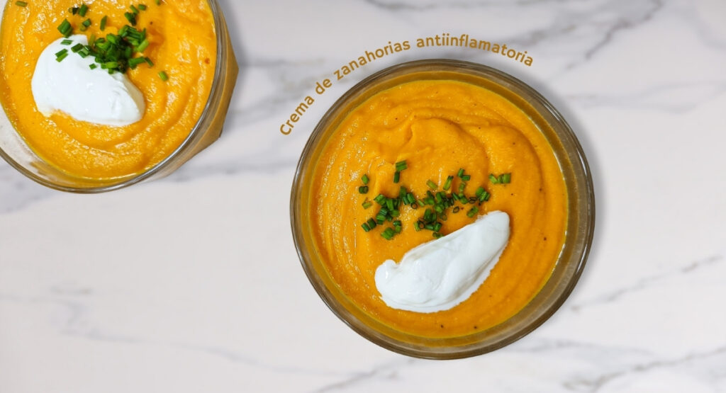 Crema de zanahoria antiinflamatoria