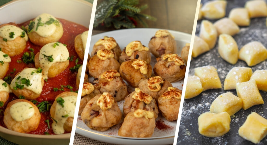 Masa de patata sin gluten: cómo hacer mochis de patata brava, ñoquis y croquetas de pulpo a la gallega