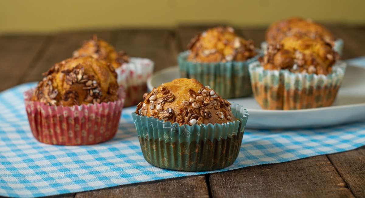 muffins de zanahoria y granola